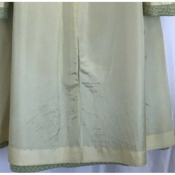 Vintage Higbee's USA Womens Tweed Overcoat Green White Long Coat Small ? Wool - Picture 9 of 12